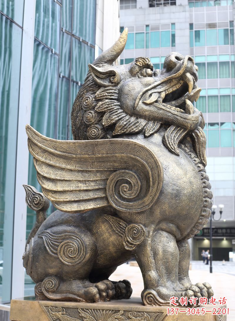 石狮獬豸古代神兽铜雕