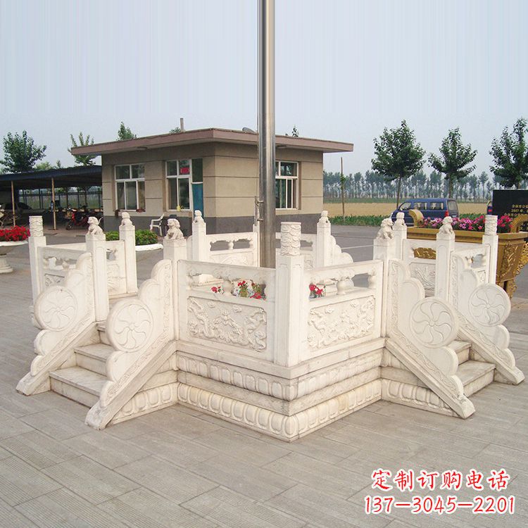 石狮学校校园芝麻白广场升旗台