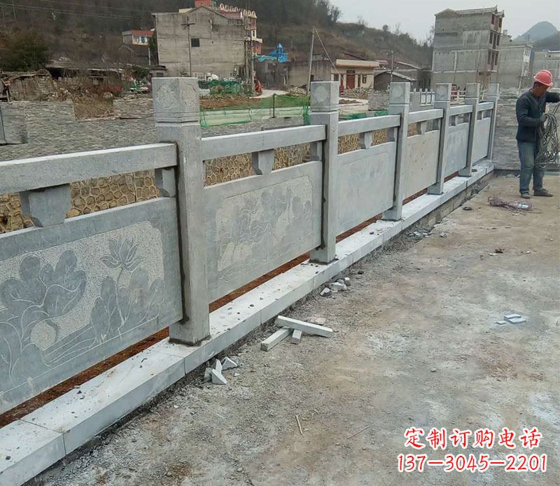 石狮园林仿古石栏板景观石雕 (5)