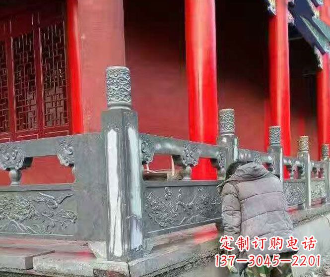 石狮园林仿古石栏板景观石雕 (9)