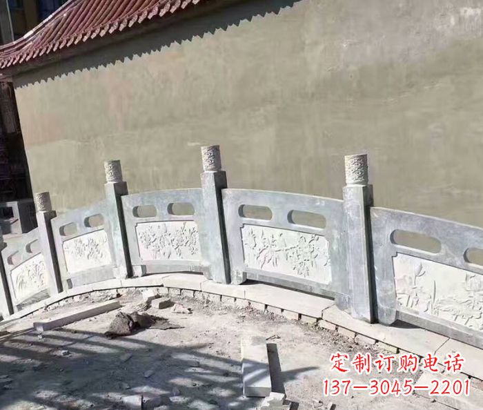 石狮园林景观大理石桥栏板石雕 (5)