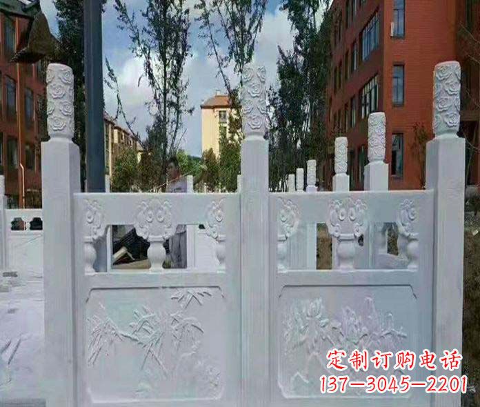 石狮园林景观大理石桥栏板石雕_2