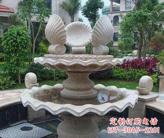 石狮园林景观多层喷泉石雕