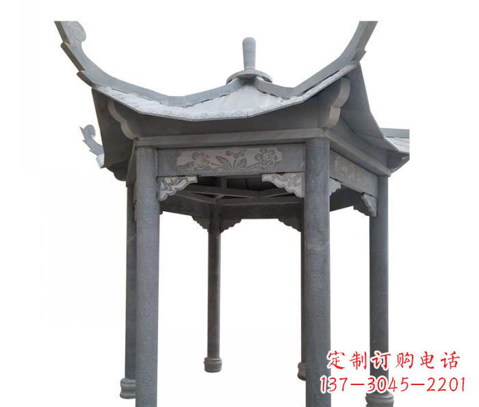石狮园林景观仿古石雕凉亭 (3)