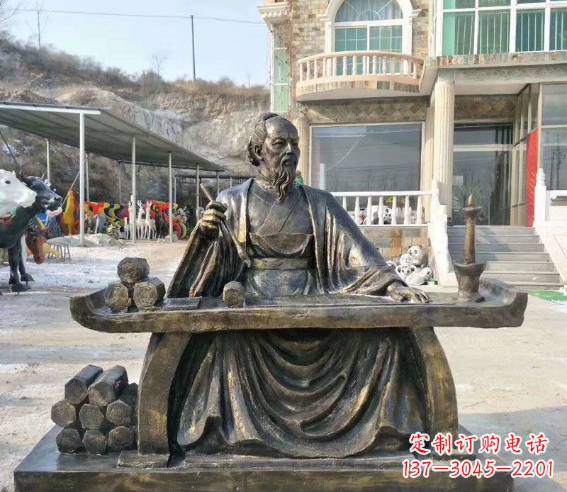 石狮张仲景铜公园雕