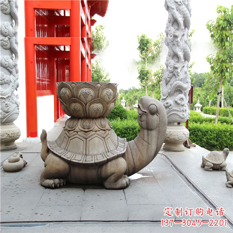 石狮长寿龟乌龟石雕