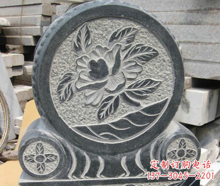 石狮招财抱鼓石仿古石门墩