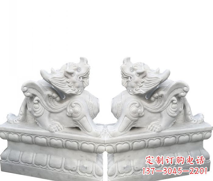 石狮招财进宝貔貅汉白玉招财石雕