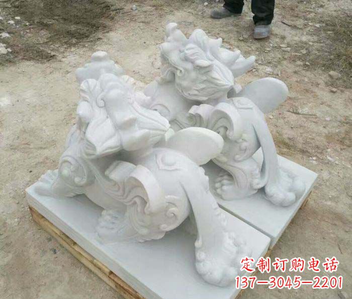 石狮招财进宝立式貔貅门口石雕