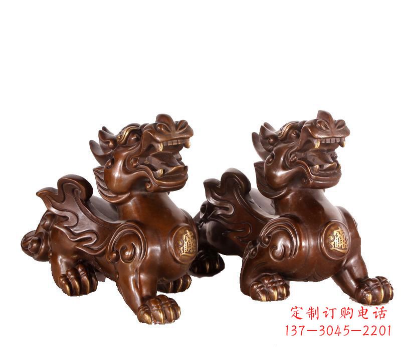 石狮招财进宝貔貅铜雕