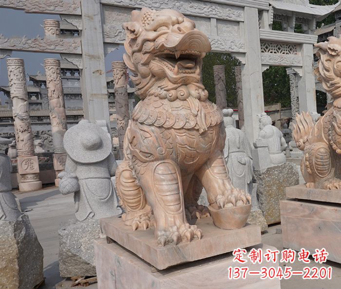石狮招财瑞兽麒麟石雕 (3)