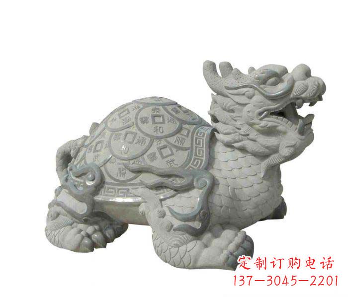 石狮招财神兽大理石龙龟石雕