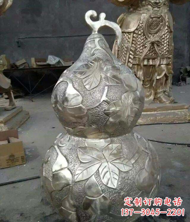 石狮招财镇宅葫芦铜雕