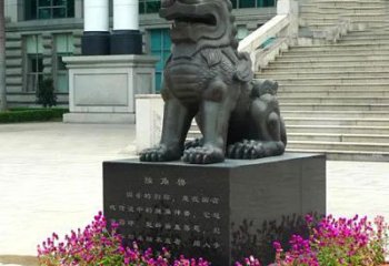 石狮獬豸铜雕塑-法院门前神兽动物雕塑摆件
