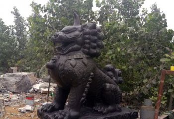 石狮獬豸铸铜雕塑