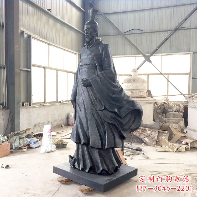 石狮铸铜屈原雕塑
