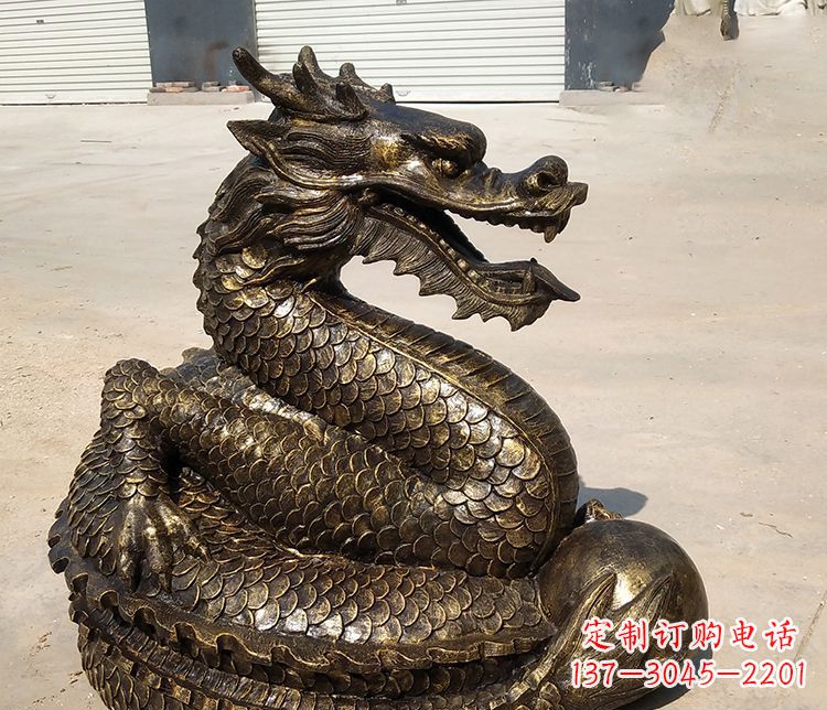 石狮铸铜神龙雕塑